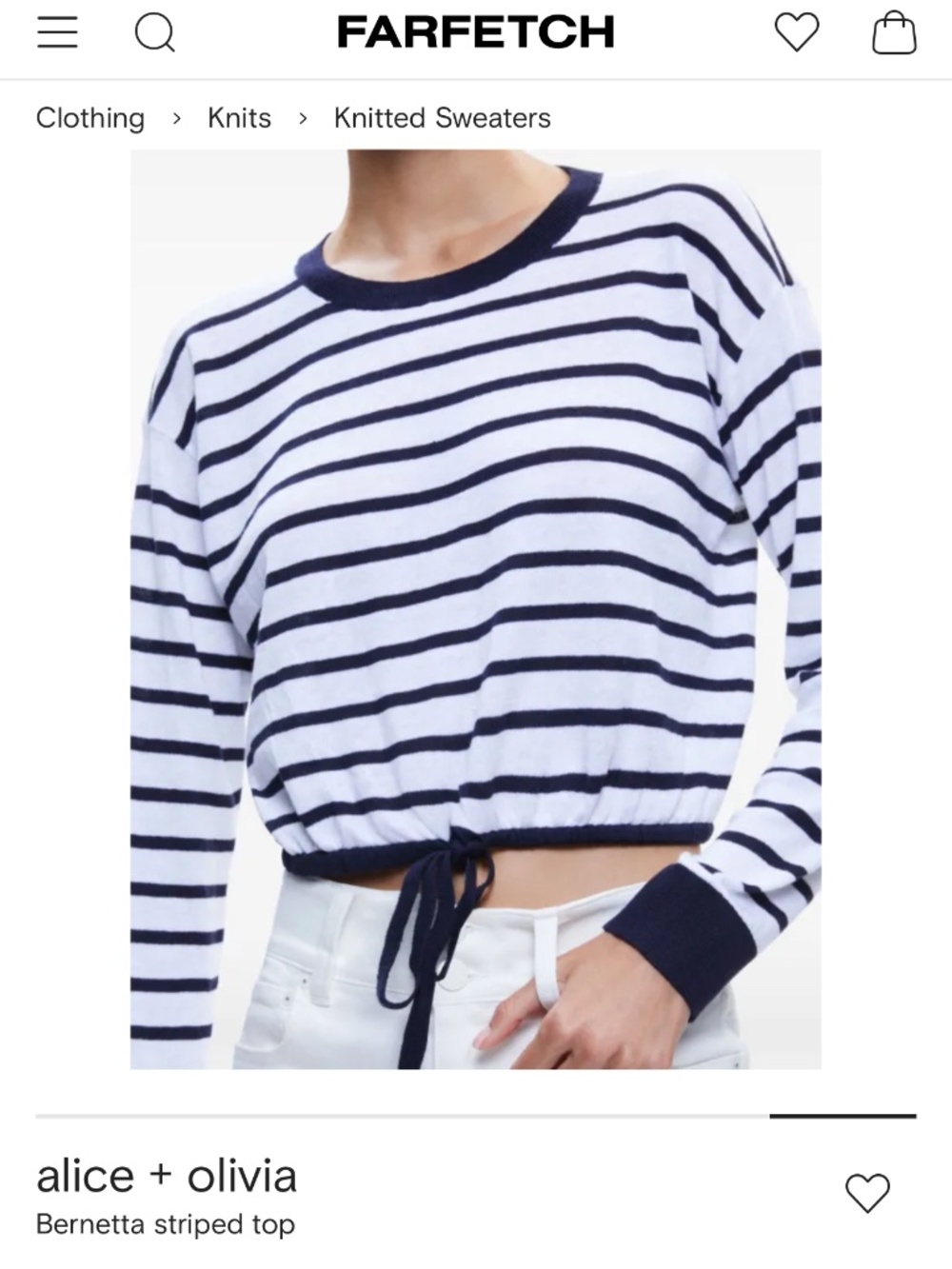 Alive + Olivia Bernetta  striped top , M